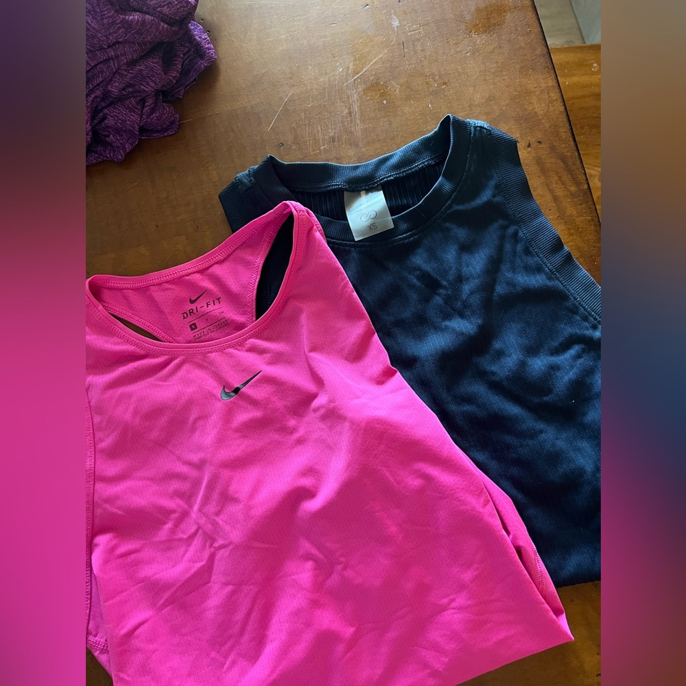 *BUNDLE* two high neck work out tank tops